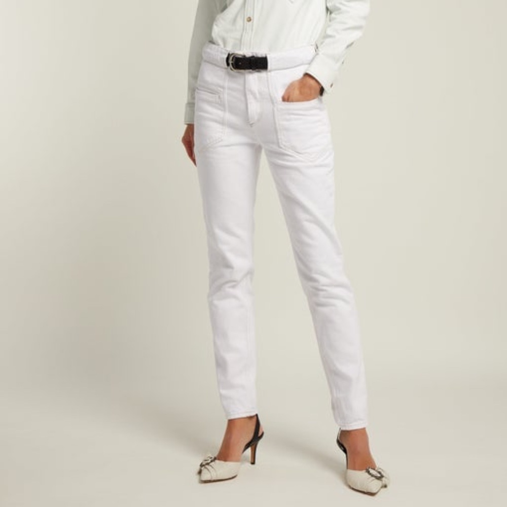 NWT ISABEL MARANT Overa high-rise slim-fit jeans - Picture 1 of 10